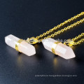 Cadena de oro de la moda de piedra natural collar colgante joyas de piedras preciosas al por mayor